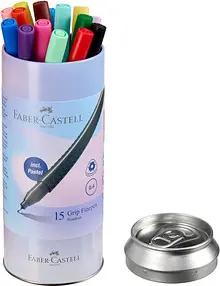 FABER-CASTELL Grip Dose Fineliner farbsortiert 0,4 mm, 15 St.
