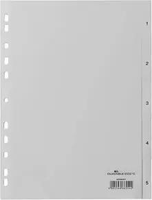 DURABLE Ordnerregister Vollformat 1-5 grau 5-teilig, 1 St.
