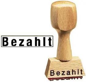 Textstempel "Bezahlt" ohne Logo, 1 St.