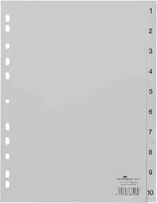 DURABLE Ordnerregister Vollformat 1-10 grau 10-teilig, 1 St.