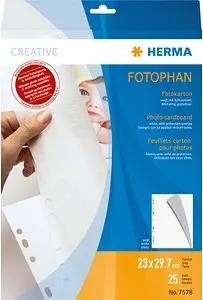 HERMA Fotokarton Fotoblätter weiß 250 g/qm 25 Blatt