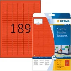 3.780 HERMA Etiketten 4244 rot 25,4 x 10,0 mm