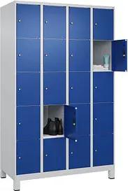 CP Schließfachschrank Classic Plus enzianblau, lichtgrau 080010-405 S10003, 20 Schließfächer 120,0 x 50,0 x 195,0 cm