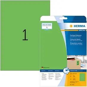 20 HERMA Etiketten 4424 grün 210,0 x 297,0 mm