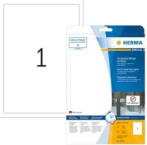 25 HERMA Folienetiketten 8334 weiß 190,0 x 275,0 mm