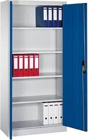 CP Stahlschrank C 2000 Acurado 9260-000 S11311 lichtgrau, enzianblau 93,0 x 40,0 x 195,0 cm, aufgebaut