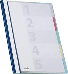 DURABLE Personalhefter DIVISOFLEX® Kunststoff blau 5 x kaufmännische Heftung