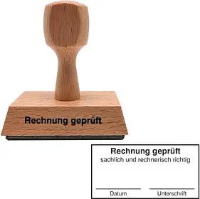 Textstempel "Rechnung geprüft" ohne Logo, 1 St.