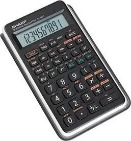 SHARP EL-501T Wissenschaftlicher Taschenrechner schwarz/weiß