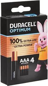 4 DURACELL Batterien Optimum Micro AAA 1,5 V