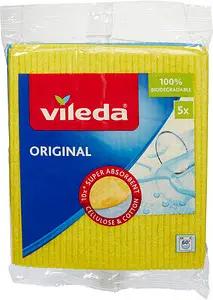 vileda ORIGINAL Schwammtücher Naturfaser waschbar, 5 Tücher