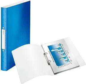 LEITZ WOW Ringbuch 2-Ringe blau-metallic 3,2 cm DIN A4