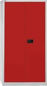 BISLEY Stahlschrank Universal E722A03506 lichtgrau, kardinalrot 91,4 x 40,0 x 180,6 cm, aufgebaut