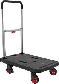 pavo Transportwagen schwarz 67,5 x 92,5 x 40,5 cm bis 137,0 kg