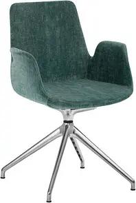 Mayer Besuchersessel myHELIOS petrol Aluminium poliert Stoff