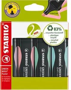 STABILO GREEN BOSS Pastell Textmarker farbsortiert, 4 St.