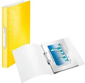 LEITZ WOW Ringbuch 2-Ringe gelb 3,2 cm DIN A4