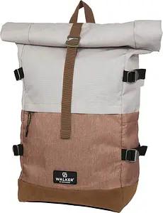 Walker Schulrucksack Roll-Up Two Kunstfaser beige/grau 30 l