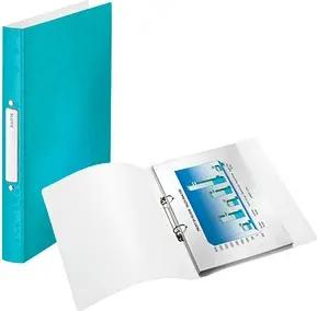 LEITZ WOW Ringbuch 2-Ringe eisblau-metallic 3,2 cm DIN A4