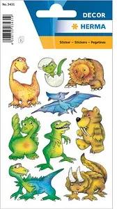 HERMA Aufkleber 3431 Dinos, 27 Etiketten
