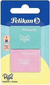 Pelikan Radiergummis Pastel farbsortiert, 2 St.
