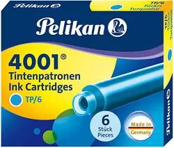Pelikan 4001 TP/6 Tintenpatronen für Füller türkis 6 St.