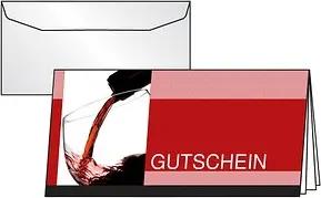 10 SIGEL Gutscheine Vino Rosso DIN lang