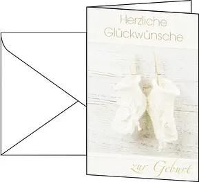 10 SIGEL Glückwunschkarten Baby DIN A6
