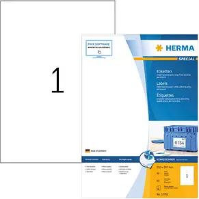 80 HERMA Etiketten weiß 210,0 x 297,0 mm
