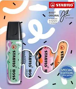 STABILO BOSS ORIGINAL by Ju Schnee Textmarker farbsortiert, 4 St.