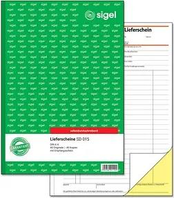 SIGEL Lieferschein mit Empfangsschein Formularbuch SD015