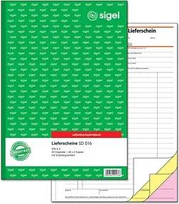 SIGEL Lieferschein mit Empfangsschein Formularbuch SD016
