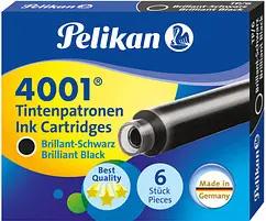 Pelikan 4001 TP/6 Tintenpatronen für Füller brillant-schwarz 6 St.