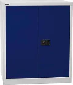 BISLEY Stahlschrank Universal E402A01G505 lichtgrau, oxofordblau 91,4 x 40,0 x 100,0 cm, aufgebaut