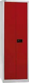 BISLEY Stahlschrank Universal E782A04B6506 lichtgrau, kardinalrot 60,0 x 40,0 x 195,0 cm, aufgebaut