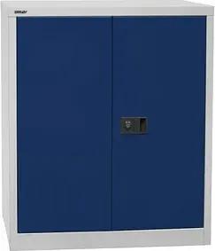 BISLEY Stahlschrank Universal E402A01505 lichtgrau, oxofordblau 91,4 x 40,0 x 100,0 cm, aufgebaut