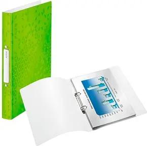 LEITZ WOW Ringbuch 2-Ringe grün 3,2 cm DIN A4