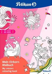 Pelikan Einhorn mit Sticker Malbuch
