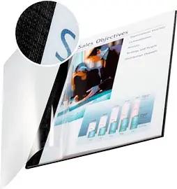 LEITZ Buchbindemappen schwarz Softcover für 15 - 35 Blatt DIN A4, 10 St.