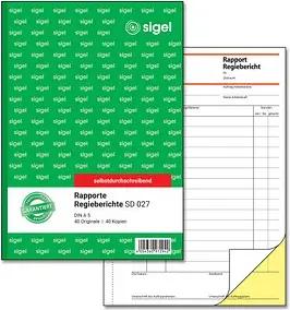 SIGEL Rapport/Regiebericht Formularbuch SD027