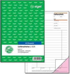 SIGEL Lieferschein mit Empfangsschein Formularbuch LI525
