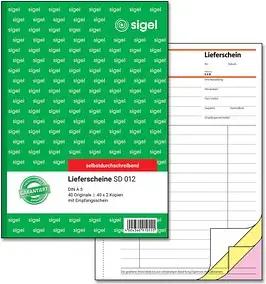 SIGEL Lieferschein mit Empfangsschein Formularbuch SD012