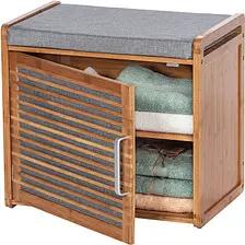 WENKO Schuhschrank Bahari, 62218100 braun, grau 2 Fachböden 50,0 x 33,0 x 45,0 cm
