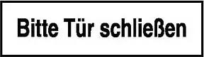 Hinweisaufkleber "Bitte Tür schließen" rechteckig 25,0 x 7,0 cm