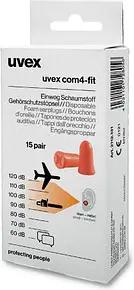 uvex com 4-fit Ohrstöpsel 33 dB Schaumstoff, 15 Paar