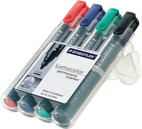 STAEDTLER Lumocolor Permanentmarker farbsortiert 2,0 mm, 4 St.