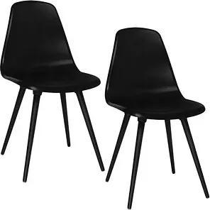 2 Topstar Schalenstühle T2020 FZ10SS-2 schwarz Kunststoff