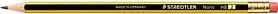STAEDTLER Noris 122 Bleistifte HB schwarz/gelb mit Radierer, 12 St.