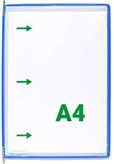 20 tarifold Sichttafeln DIN A4 blau, Öffnung seitlich