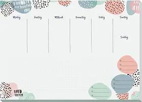 SIGEL Schreibtischunterlage Rose Inspiration weiß/bunt Papier 42,0 x 29,7 cm, 30 Blatt